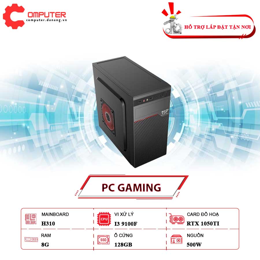 Pc-dnc-gaming-psu-500-i3-9100f-1050ti-4g-ram-8gb-ssd-128gb