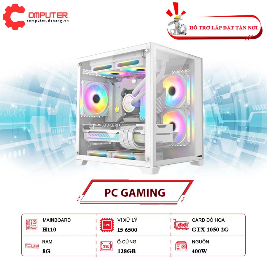 Pc-dnc-gaming-psu-400-i5-6500-vga-1050ti-2g-ram-8gb-ssd-128gb
