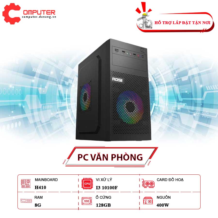 Pc-dnc-van-phong-psu-400-i3-10100f-main-h410-ram-8gb-ssd-128gb